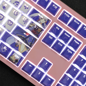 Huion — clavier mécanique de 104 touches, thème Kamisato <span class=keywords><strong>Ayaka</strong></span>, PBT, impression par sublimation, hauteur OEM, pour clavier mécanique 64 75 87 98 104 touches - Product Image 5