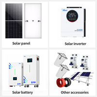 Kit de panneaux solaires 500W 700W 1000W 3000W 5000W 10KW avec batterie et onduleur, système complet hors réseau pour maison, balcon et camping-car