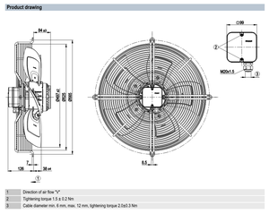Ventiladores Axiales ebm-papst S4E500-AE03-01 de 500 mm para HVAC, Condensador, Ventilación Industrial y Refrigeración - Product Image 4