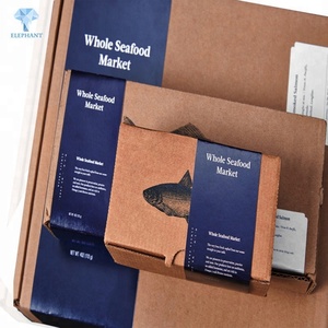 Custom Logo Made Standard Kraft Paper Fish Delivery Seafood Packaging Shipping <b>Box</b> - Product Image 4