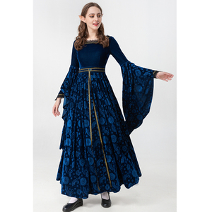 Robe de sorcière médiévale pour Halloween, costume de <span class=keywords><strong>cosplay</strong></span> de la Cour, robe d'<span class=keywords><strong>elfe</strong></span> en polyester sexy pour femme - Product Image 4