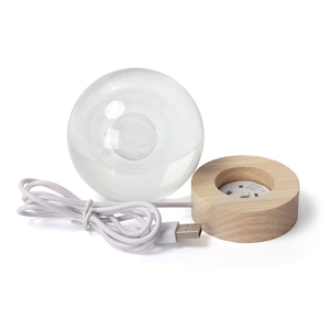 Bóng thủy tinh bằng gỗ cơ sở 3D khắc pha lê bóng ánh sáng ban đêm trang trí món quà sinh nhật món quà giáng sinh kỷ niệm ánh sáng - Product Image 1