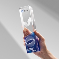 Trophée en cristal K9 en gros, gravure laser personnalisée, logo, plusieurs couleurs, impression UV pour récompense d'entreprise