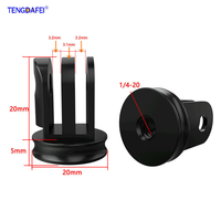 Adaptateur universel en aluminium TENGDAFEI avec vis 1/4 pour accessoires Hero, pour support d'extension Osmo Action Insta360 Vlog