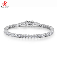 Bijoux Redleaf, breloques en argent 925 personnalisées, chaîne plaquée or pour femmes, bracelet chaîne en moissanite