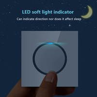Panneau d'interrupteur de lumière LED mural en verre trempé de luxe, prise électrique française UK EU, réinitialiser 1 2 3 4 interrupteurs et prises 220V