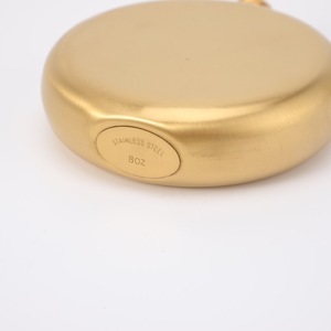 Gourde de luxe portable en acier inoxydable doré de 1/2/3/5/8 oz, vente en gros - Product Image 6