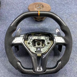 Volant en fibre de carbone de haute qualité pour <span class=keywords><strong>Mercedes</strong></span> Benz GLC GLE450 C63 C450 E63 W176 W204 W205 W213 A250 AMG - Product Image 6