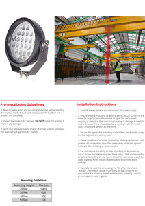 Luz Delantera LED para Grúas, Luz de Seguridad para Áreas de Trabajo, Alta Calidad, 72W, Luz Blanca, Azul o Roja - Product Image 6