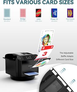Barajador de distribución de cartas multifuncional de Casino profesional, máquina automática de barajado y reparto para juego de póquer - Product Image 3
