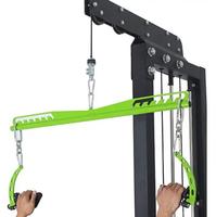 VIGFIT Poignées en acier pour barres de traction LAT, accessoires pour machine à câble, ensemble de barres en T et en V pour la musculation du dos