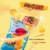 Divertidos Bocadillos Inflados Salados de Alta Calidad con Certificación ISO, 70g, Papas Fritas Estilo Coreano, Tiras de Papas con Kimchi, Snacks Inflados Orion Food
