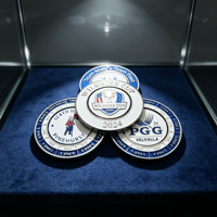 Marqueurs de balle de golf classiques personnalisés en alliage de zinc, fournisseur d'accessoires métalliques de qualité supérieure