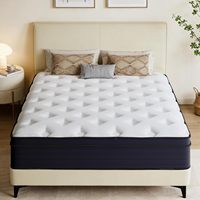 Matelas à ressorts contemporain écologique le plus vendu, pour chambre d'hôtel, 25 cm d'épaisseur, en tissu polyester, sur mesure, robuste