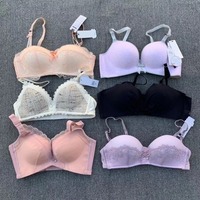 도매 믹스 디자인 믹스 크기 32-38ABC 섹시한 여성 도트 패턴 컵 두 후크 고품질 브래지어 & amp 믹스 클리어런스 숍