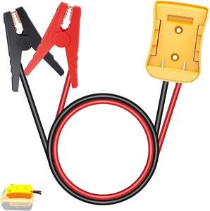 Câbles <span class=keywords><strong>de</strong></span> démarrage avec adaptateur compatibles avec la batterie Dewalt 20V, 2 pieds 12AWG, démarreur <span class=keywords><strong>de</strong></span> batterie portable Dewalt - Product Image 1