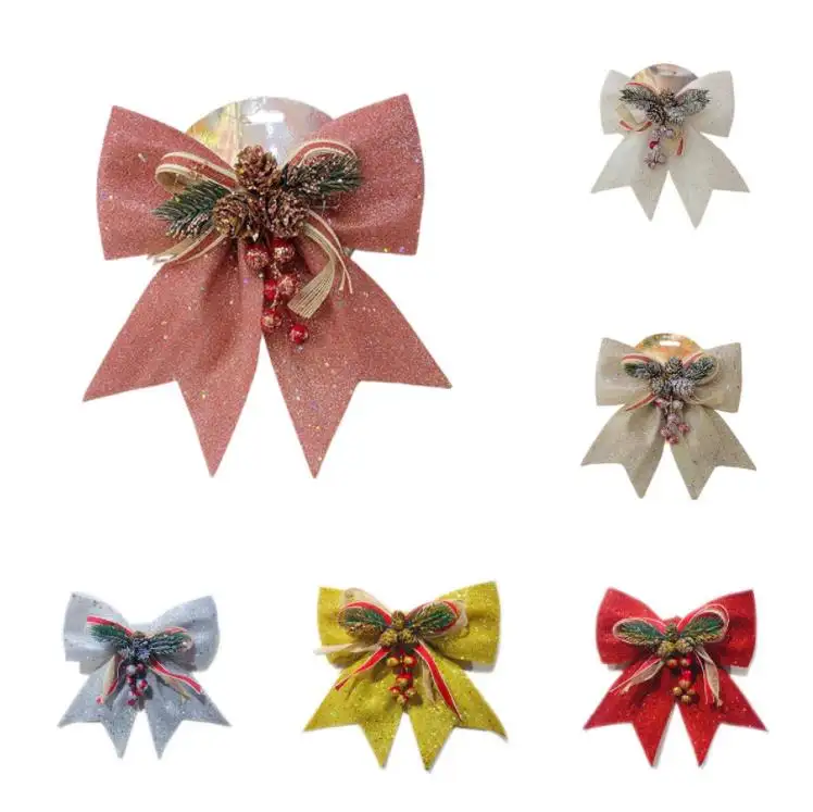 Giáng sinh cây Topper BOW TIE Red Bows trang trí vòng hoa Vòng Hoa cửa cung trang trí trang trí trang trí Xmas bên lễ hội Nguồn cung cấp