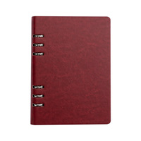 Carnet à anneaux A5 en cuir PU, rechargeable, avec feuilles mobiles, agenda personnalisable avec logo, pour le bureau et l'école