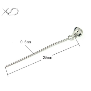 XD P062 Chất Lượng Cao 925 Sterling Silver Drop Với Eye Pin Clasp Bail Mặt Dây Chuyền Clasp Mặt Dây Chuyền Khóa Mặt Dây Chuyền Xoắn Tiền Đại Học - Product Image 2