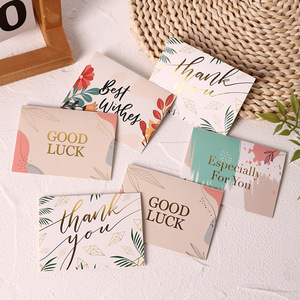 Carte de <span class=keywords><strong>voeux</strong></span> créative en feuille d'or «Merci» Conception de bénédiction d'anniversaire <span class=keywords><strong>simple</strong></span> et fraîche Message manuscrit Carte-cadeau en papier Noël - Product Image 4