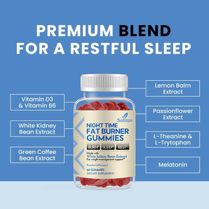 Dành cho người lớn ban đêm thời gian giảm béo Gummies Trắng thận đậu xanh cà phê đậu vitamin B6 Melatonin để giảm cân Burner Gummy kẹo - Product Image 4