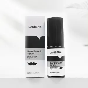 LANBENA 최고의 수염 성장 오일 생강 추출물 액체 수염 케어 세럼