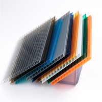Plaques alvéolaires en polycarbonate Makrolon transparentes pour murs, design moderne, pour entrepôts, PC gaufré