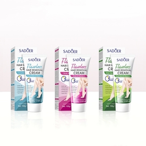 SADOER Natural de cuerpo completo áreas privadas planta vitamina E crema depilatoria indolora suave removedor de cabello para partes íntimas - Product Image 1