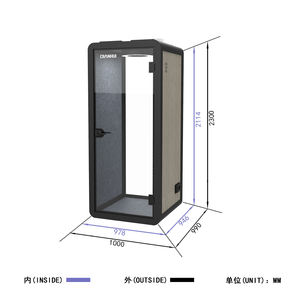 Justaucorps <span class=keywords><strong>de</strong></span> bureau v, mini dosette insonorisée <span class=keywords><strong>de</strong></span> 45db, pour espace personnel, moule, conteneur, <span class=keywords><strong>ventilation</strong></span> intégrée - Product Image 4