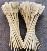 Brochettes en bambou Teppo écologiques très vendues, 18 cm, résistantes à la chaleur, pour grillades au charbon de bois, avec logo personnalisé