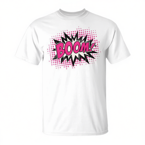 Camiseta Promocional con Burbuja de Voz de Explosión de Cómic Boom Bang Pow - Product Image 2