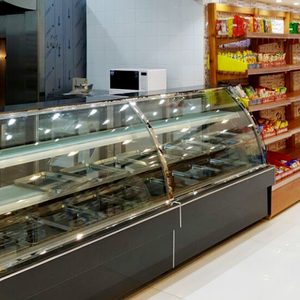 Vetrina Refrigerata Curva di Alta Qualità per Esposizione Pasticceria Banco Frigorifero per Panetteria - Product Image 4