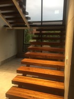 High end Amerikanischen Schwarzen Walnuss hartholz treppen lauffläche mit handlauf