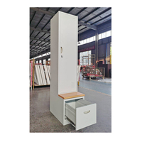 Armoire vestiaire en acier AS-009 moderne pour chambre, salle de sport, spa, avec banc intégré, pour étudiants et usage hôtelier