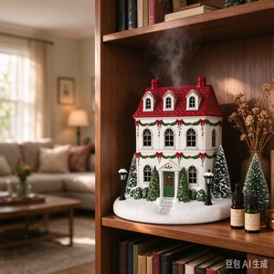 Difusor de Aroma Ultrasónico con Forma de Casa de Nieve Navideña, Humidificador con Luz Nocturna LED, Difusor de Aceites Esenciales para Decoración de Escritorio, Regalo de Navidad - Product Image 5