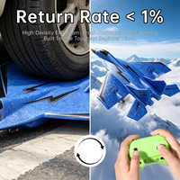 Avion planeur RC avec 3 batteries, en mousse EPP, LED, télécommandé, prêt à la vente
