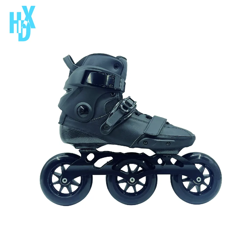 Customized high quality adult carbon fiber freestyle street roller skates 3*110mm wheels 3*125mm