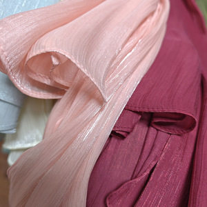 <span class=keywords><strong>JYL</strong></span> moda mujer largo plisado brillo seda tacto chal gasa Hijab Color sólido verano pañuelo Malasia - Product Image 6