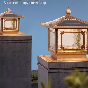 เสาไฟสวนพลังงานแสงอาทิตย์ LED IP65กันน้ำฐาน E27เสาพลาสติกกลางแจ้งเสาสำหรับตกแต่งประตูและภูมิทัศน์ - Product Image 2