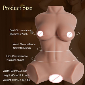 Muñecas de Medio Cuerpo Realistas <span class=keywords><strong>con</strong></span> Curvas y Busto Pronunciado, Control Manual, Sensación Real para Parejas, <span class=keywords><strong>Juguetes</strong></span> Sexuales para Adultos - Product Image 4
