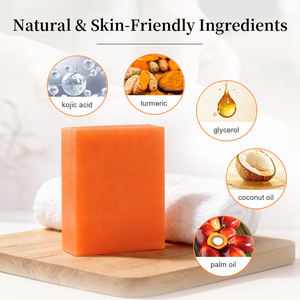 Jabón de Ácido Kójico y Cúrcuma, Muestra Gratis, Blanqueador, Aclarante, Tratamiento para el Acné, Jabón Facial en Barra, Hecho a Mano - Product Image 3