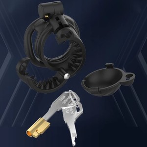 Anillo para Pene con Diseño de Colmillo Extraíble Yamamoto, Jaula para Pene, Dispositivo de Castidad Masculina con Material de Nailon y Resina para Juegos Múltiples - Product Image 4