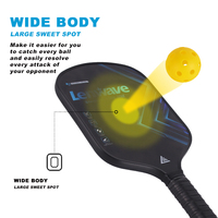 Raquette de pickleball en fibre de verre personnalisée, professionnelle, légère, 14 mm, avec balles de pickleball