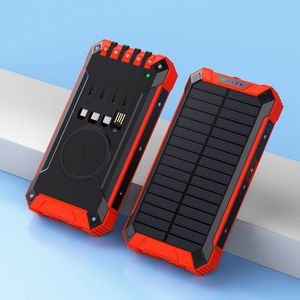 Batterie externe <span class=keywords><strong>solaire</strong></span> sans fil 20000 mAh grande capacité <span class=keywords><strong>pour</strong></span> téléphone portable, idéale <span class=keywords><strong>pour</strong></span> l'extérieur - Product Image 3