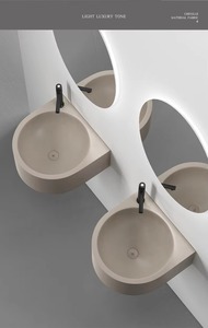 Lavabo mural en acier inoxydable noir, ovale, à trou unique, 320 mm, gain de place, pour salle de bain - Product Image 3