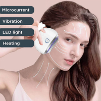 Masseur électrique Gua Sha 4 en 1, outil de lifting galvanique pour le visage, soin de la peau, régénération du collagène, appareil pour le lifting du visage et du cou
