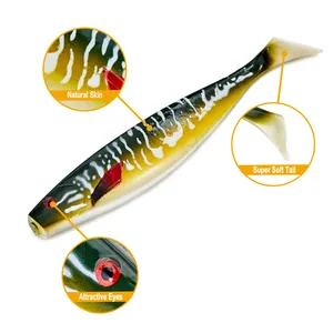 Soft Plastic T Tail Fishing Lure Bait Soft Bait Fishing Lures Carp Fishing  Plastics Soft Lure T-Tail Shad Lure Wholesale