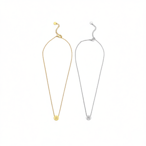 Collar de Acero Inoxidable con Letra W Angelina, Colgante Minimalista de 1 cm, Unisex, para Uso Diario - Product Image 4