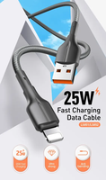 Kabel Data USB Tipe C LDNIO LS851 1M/2M, Kabel Pengisian Daya Ponsel Cepat, Sinkronisasi, Pengisian Cepat PD 25W