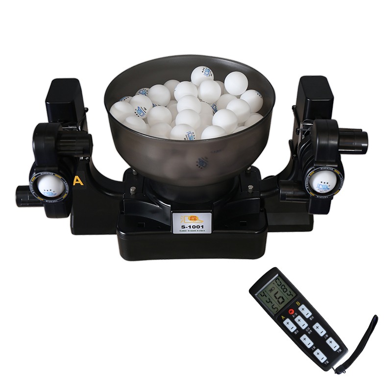 HP S-1001 Double Headed Adjustable Automatic Durable Eco-Friendly Table Tennis Serving Machine Portable Multiple Rotations
